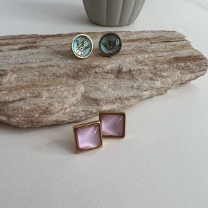 Evil Eye & Hamsa Hand Stud Earrings Set - Trendy Chic Stud Earrings Set